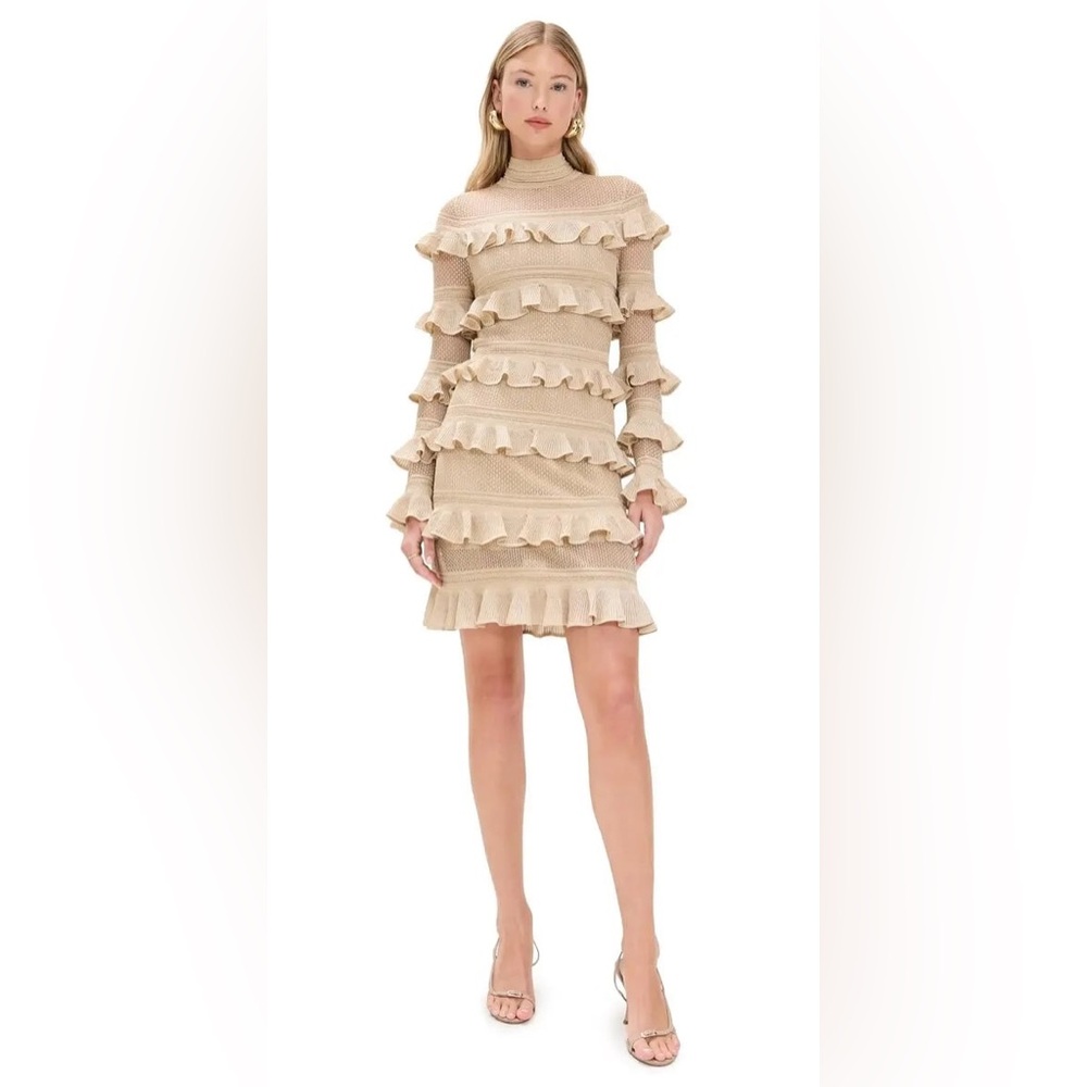 ZIMMERMANN Illuminate Metallic Frill Mini Dress